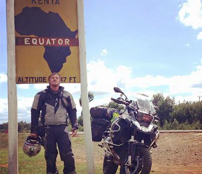 Photo of me in Africa with my motorbike